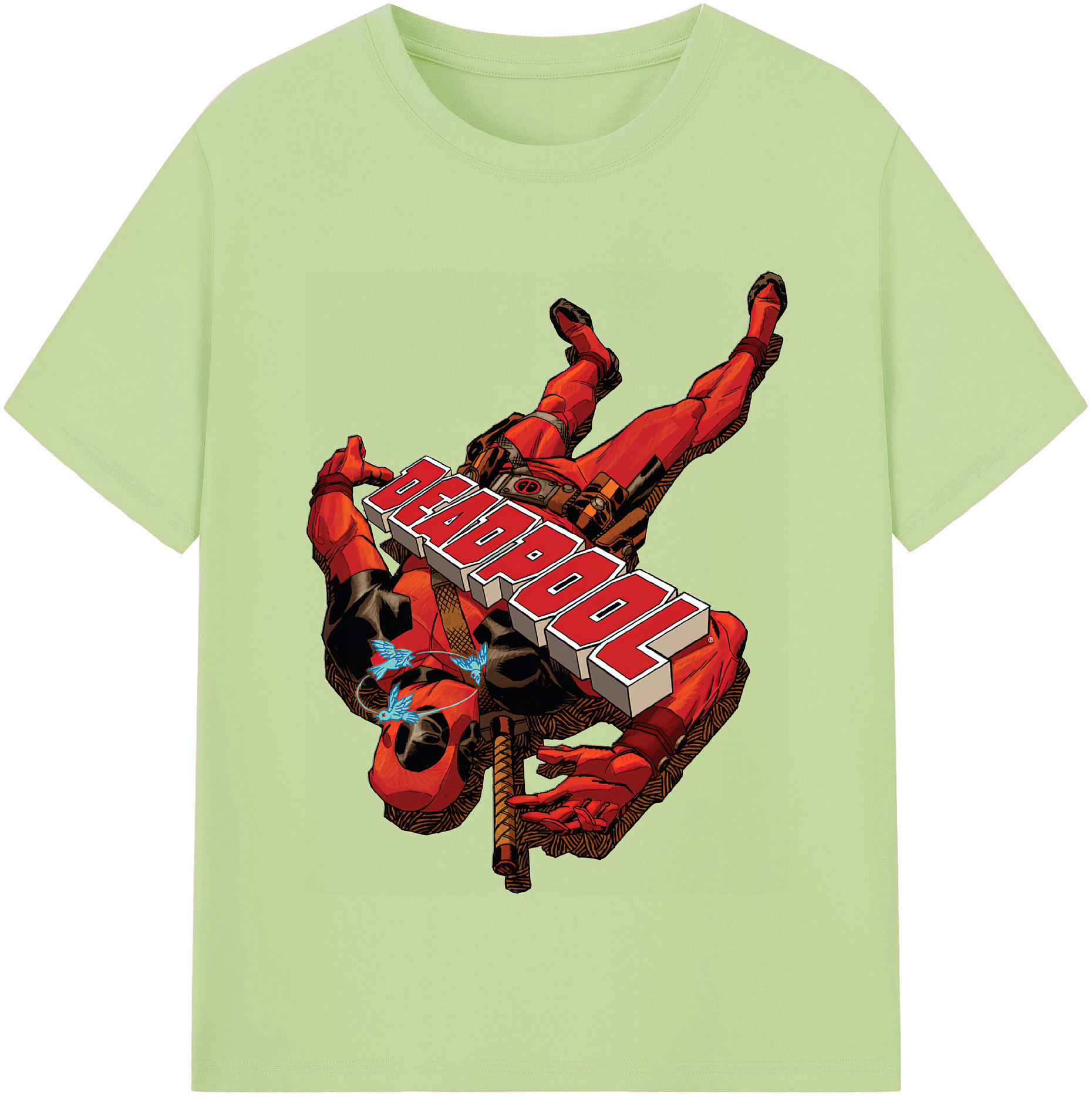 （画像用） Deadpool デッドプール 綿100％半袖Tシャツ（フロントプリント）